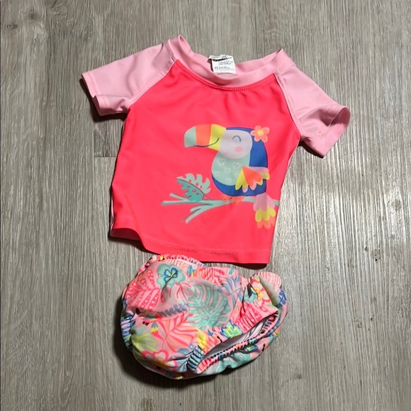 Kids Pink Toucan Swim Set - Picture 1 of 1